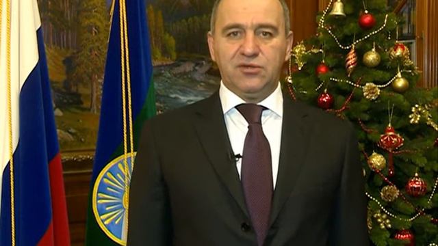 Новогоднее поздравление Главы Карачаево-Черкесии Р.Б. Темрезова смотреть онлайн