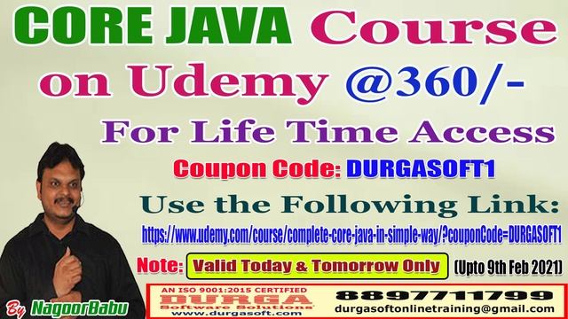 CORE JAVA Course on Udemy @360/- смотреть онлайн
