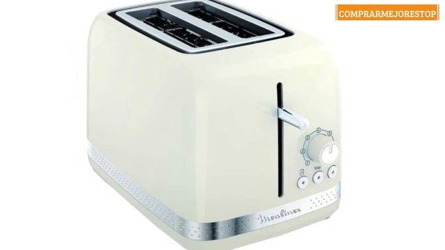 Moulinex LT300A10 - Tostador (2 Rebanada(s), Marfil, Botones, Giratorio, 850 W)