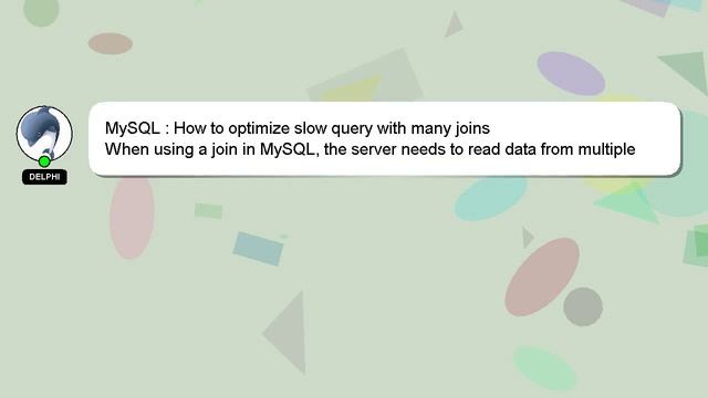MySQL : How to optimize slow query with many joins смотреть онлайн