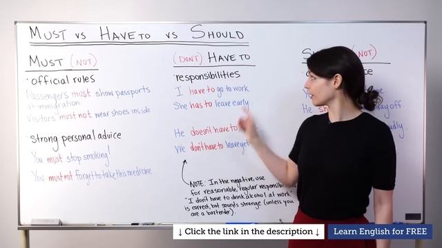 Must, Have to, and Should for Obligation and Advice in English смотреть онлайн