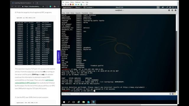 Exploiting Remote Procedure Call (RPC) Services - Security Hands-on Lab смотреть онлайн