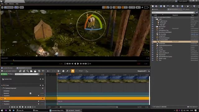 Unreal Engine 4 - импорт анимации для CutScene смотреть онлайн