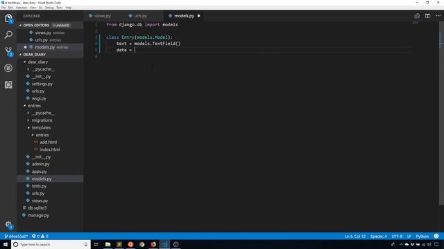 Creating a Diary App in Django смотреть онлайн