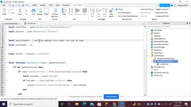 how to script shift to run in Roblox studios easy and fast. смотреть онлайн
