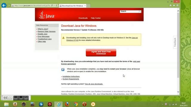 Installere Java på Windows 8 - Internet Explorer смотреть онлайн
