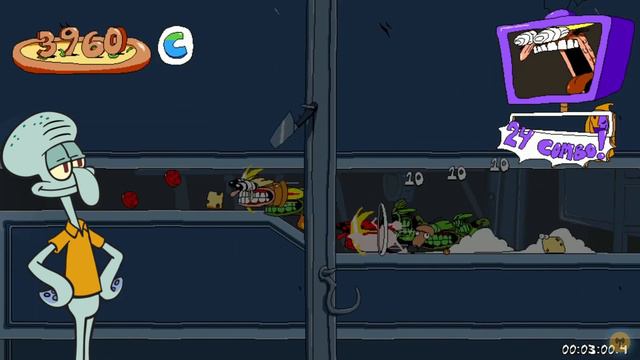 Squidward Plays Pizza Tower 2player: With Patrick