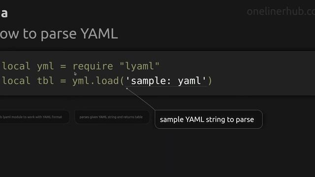 How to parse YAML #lua смотреть онлайн