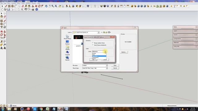 SKETCHUP BASIC #1 import autocad to sketchup in 3 minute смотреть онлайн
