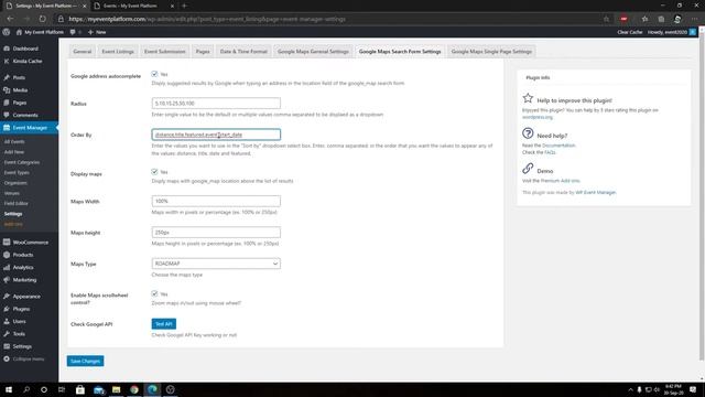 Google Maps Search Form Settings For WordPress смотреть онлайн