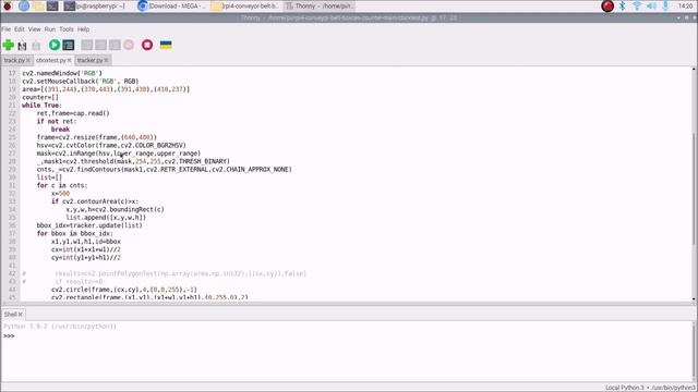 raspberry pi 4 object detection tracking and counting | Object Counting Conveyor using Python OpenC смотреть онлайн