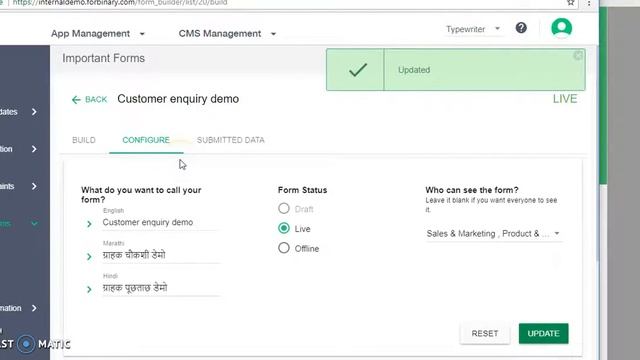 Form Builder Demo смотреть онлайн