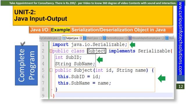 JFileDay5: Serialization and Deserialization Object in Java File смотреть онлайн