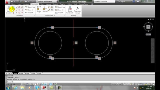 AutoCAD II 22-12 Symmetric Fix and Smooth Constraints смотреть онлайн