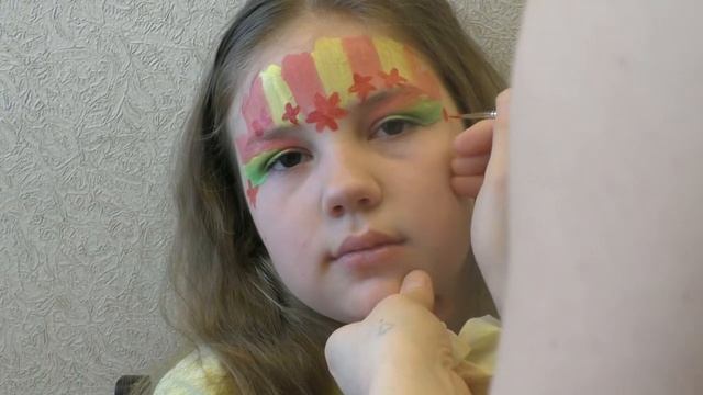Clown Face Painting For Kids. аквагрим клоун.