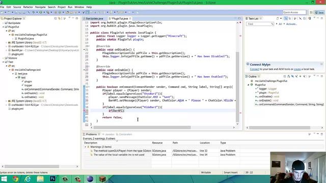 Minecraft Plugin Tutorial (BossBar Coding) смотреть онлайн
