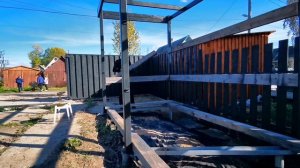 Сарай, хозблок с навесом под авто (В перспективе)