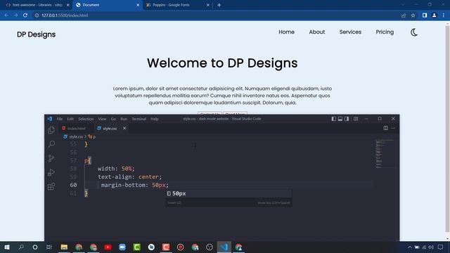 Dark/Night Mode Website With HTML, CSS & JavaScript смотреть онлайн