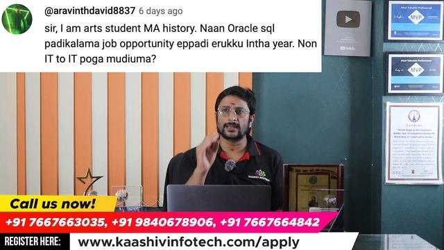 Kaashiv Infotech Reviews - MA History Oracle படிச்சா IT துறையில் நுழையமுடியுமா? | Non IT to IT смотреть онлайн