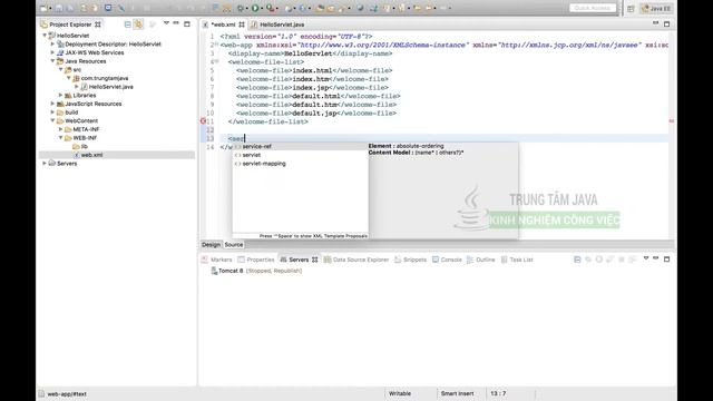 Java Web Servlet 03 - Chu kỳ sống của Servlet và Ví dụ Hello Servlet смотреть онлайн