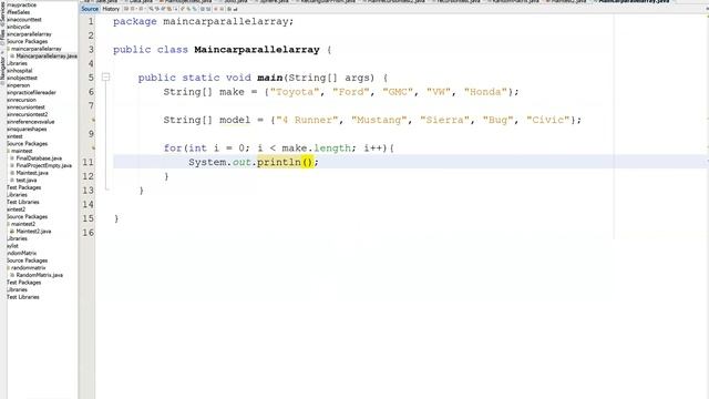 JAVA - Lesson #84 - Car Parallel Array Demo смотреть онлайн