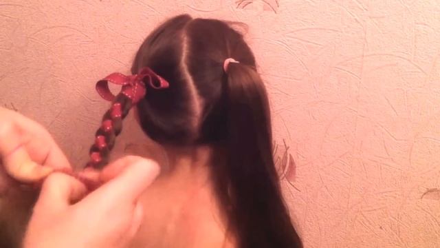 Плетение косы с лентой. Коса с лентой смотреть онлайн