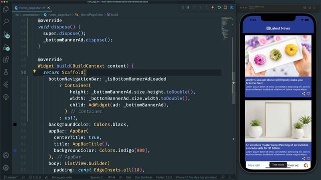 Flutter AdMob Monetization – Banner and Interstitial Ads смотреть онлайн