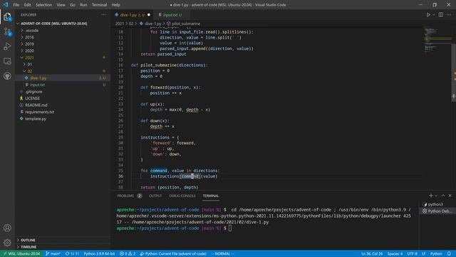Programming with Scott - Advent of Code 2021 - Day 2 - Solved with Python смотреть онлайн