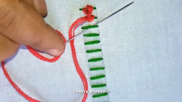 Simple Border line embroidery tutorial #40 смотреть онлайн