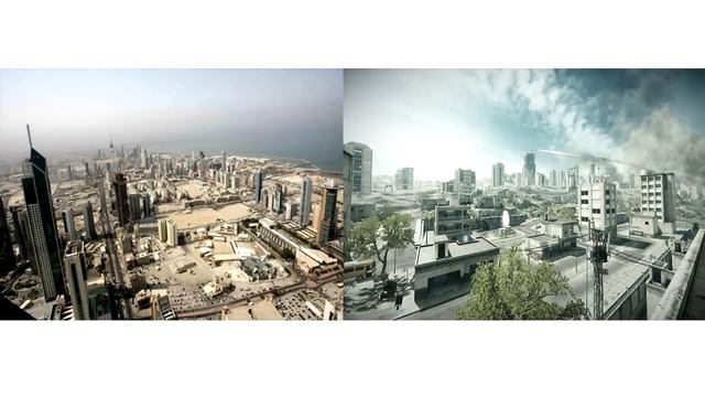 Battlefield 3 - What do the maps look like in real life Version 2 смотреть онлайн