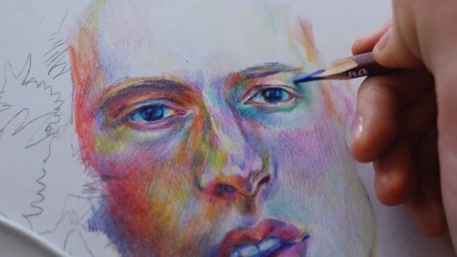 Рисунок цветными карандашами. Кветка Кирилла смотреть онлайн