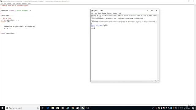 Video 4: Reverse cypher in python смотреть онлайн