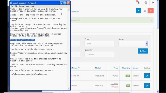 Reset Product Quantity - OpenCart Video Tutorial смотреть онлайн