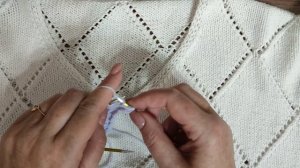 Джемпер с ромбами - подробное описание, как я его вязала...