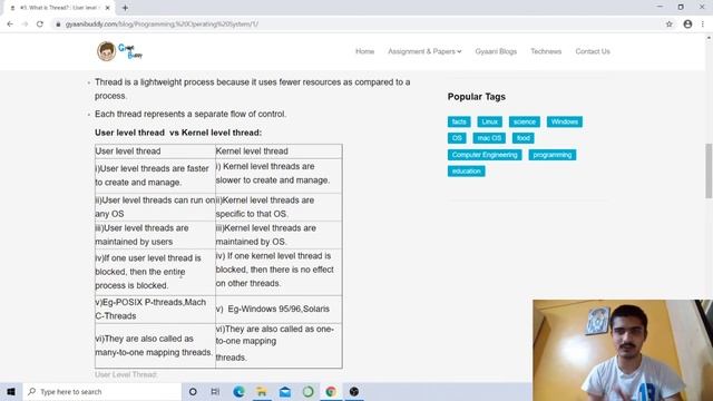 Difference between User level and Kernel level threads| OS| explained. смотреть онлайн