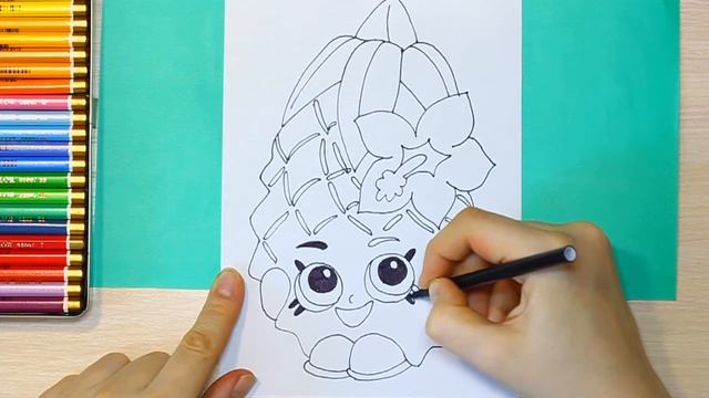 Как нарисовать Ананасик Pineapple Crush! Шопкинс! Раскраска Ананасик! | How To Draw The Pineapple