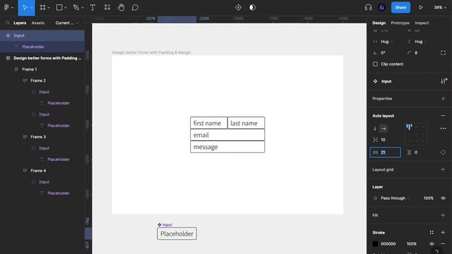 How to design better Forms with Margin & Padding | Figma | UX/UI Design смотреть онлайн