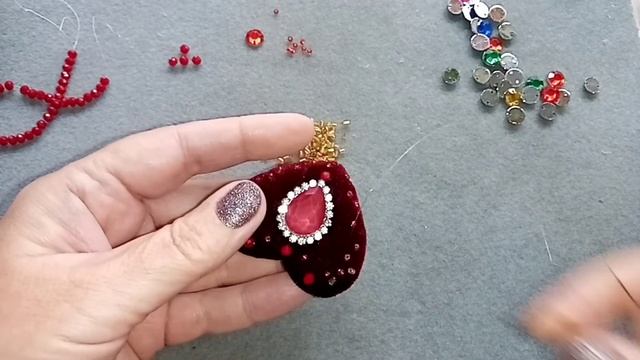 МК брошь "Бархотное сердце". смотреть онлайн
