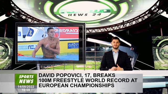 David Popovici, 17, broke the world record 100m free at the European championships смотреть онлайн