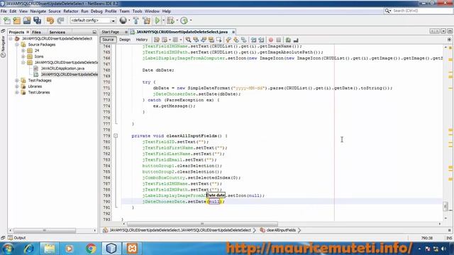 38. JAVA And MySQL (CRUD) Project - GUI - How To Clear Or Reset jDateChooser смотреть онлайн