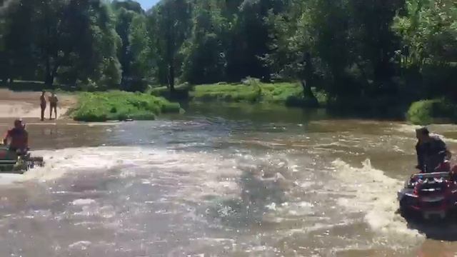 "Плавают" квадроциклы брод Домодедово смотреть онлайн