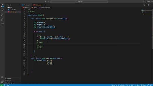 Java Program to Print Spiral Pattern смотреть онлайн