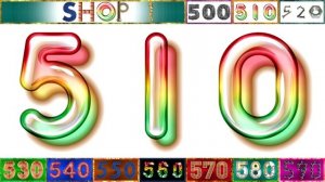 Numbers 1 to 1000 in 100 Fonts