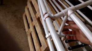 Каркас байдарки из полипропиленовых труб. Homemade kayak PVC1