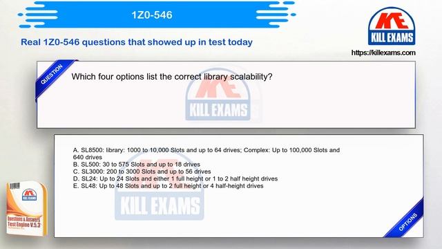 1Z0-546 - StorageTek Tape Libraries Essentials Dumps with Real Questions by Killexams.com смотреть онлайн