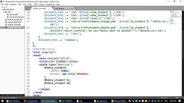 How to Create object oriented mini use PHP and PHPMyAdmin part 5 смотреть онлайн
