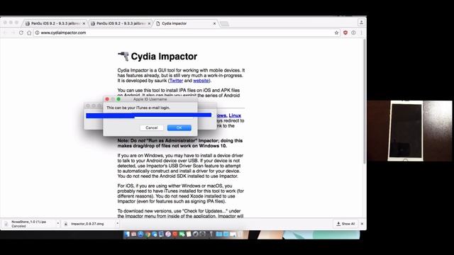 How To Jailbreak iOS 9.2 - 9.3.3 with macOS PanGu v1.2 English смотреть онлайн