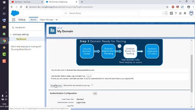 Salesforce - How to Deploy My Domain Setup to Users смотреть онлайн