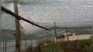 Затеняющая сетка, после сезона эксплуатации