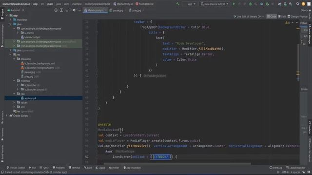 Media Player Android Jetpack Compose Kotlin Android Studio